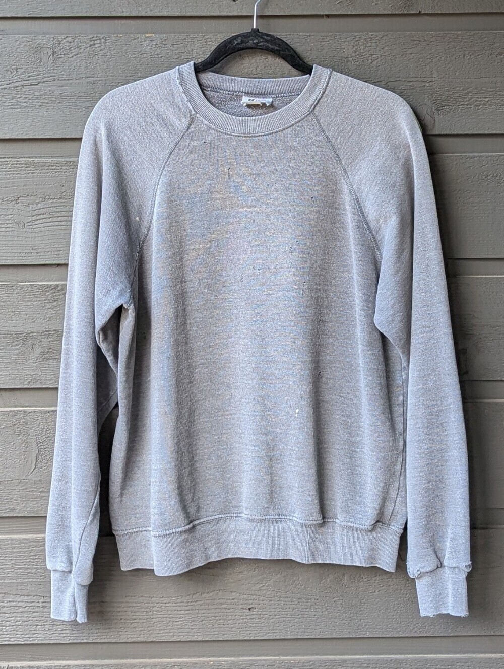 VTG 80s Sturdy Sweats by Lee Distressed Gray Crewneck Sweatshirt X-Large